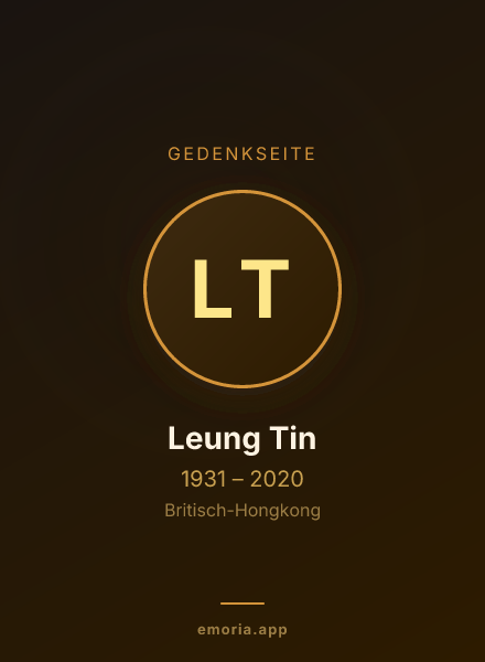 Gedenkportrait von Leung Tin