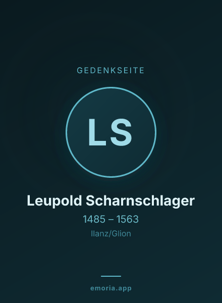 Gedenkportrait von Leupold Scharnschlager