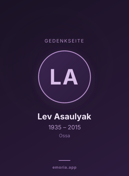 Gedenkportrait von Lev Asaulyak
