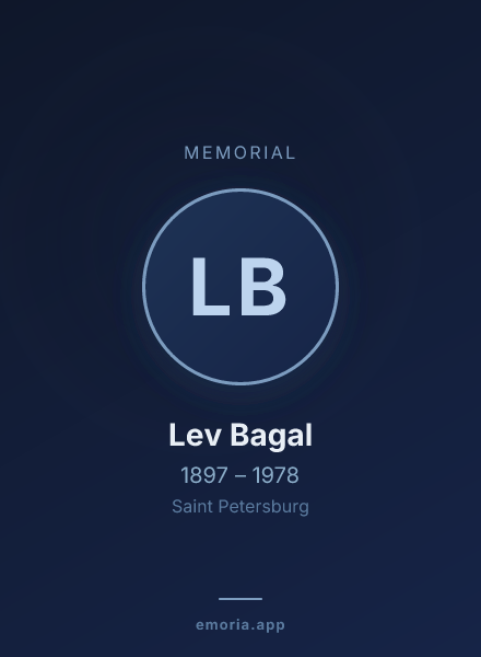 Memorial portrait of Lev Bagal