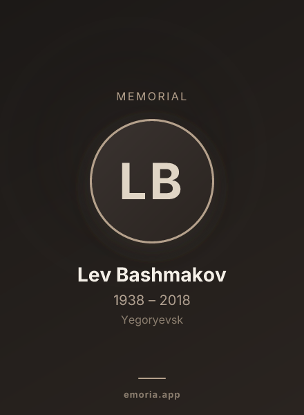 Memorial portrait of Lev Bashmakov