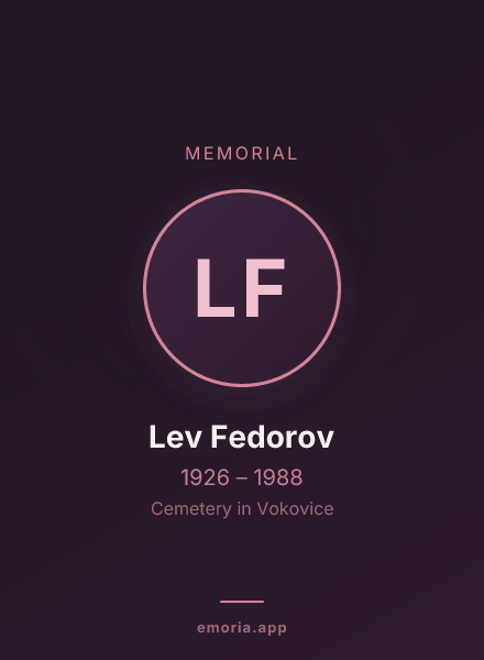 Memorial portrait of Lev Fedorov