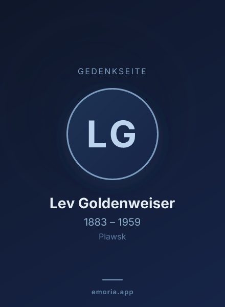 Gedenkportrait von Lev Goldenweiser