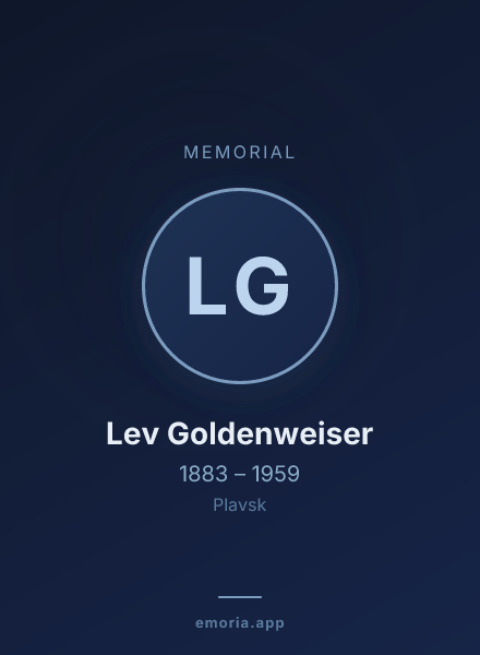 Memorial portrait of Lev Goldenweiser