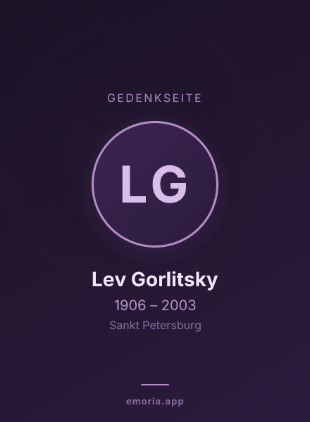 Gedenkportrait von Lev Gorlitsky