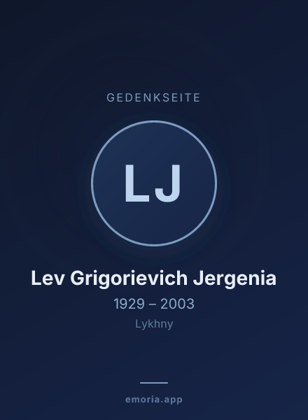Gedenkportrait von Lev Grigorievich Jergenia