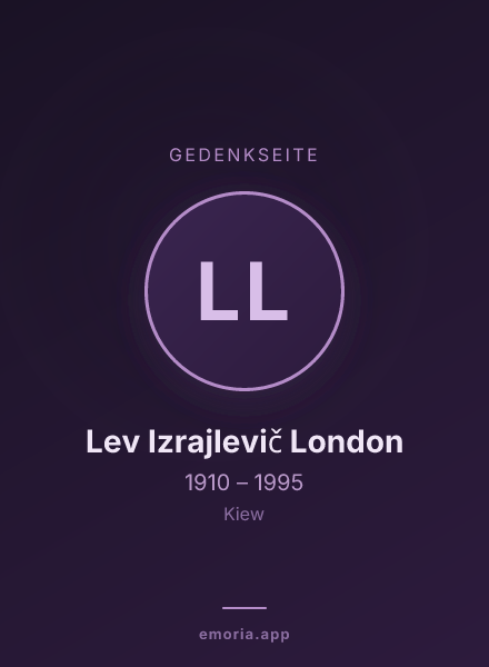 Gedenkportrait von Lev Izrajlevič London