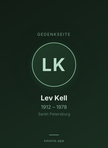 Gedenkportrait von Lev Kell