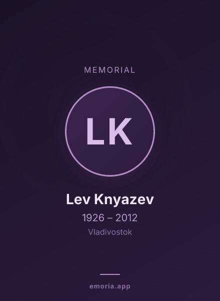 Memorial portrait of Lev Knyazev