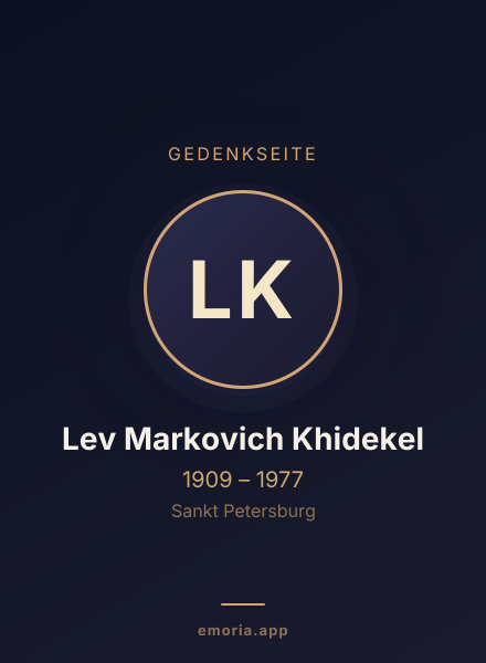 Gedenkportrait von Lev Markovich Khidekel