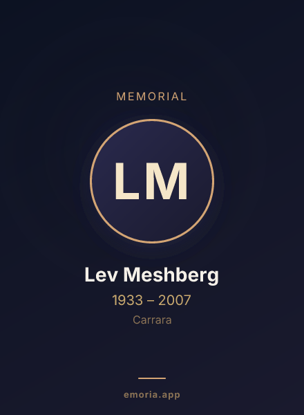 Memorial portrait of Lev Meshberg