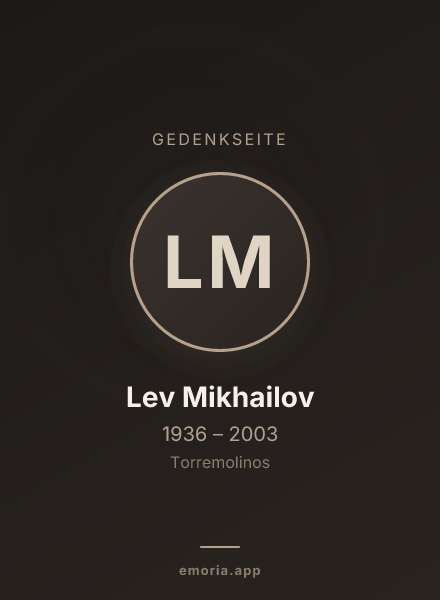 Gedenkportrait von Lev Mikhailov