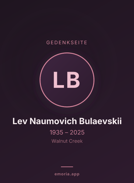Gedenkportrait von Lev Naumovich Bulaevskii