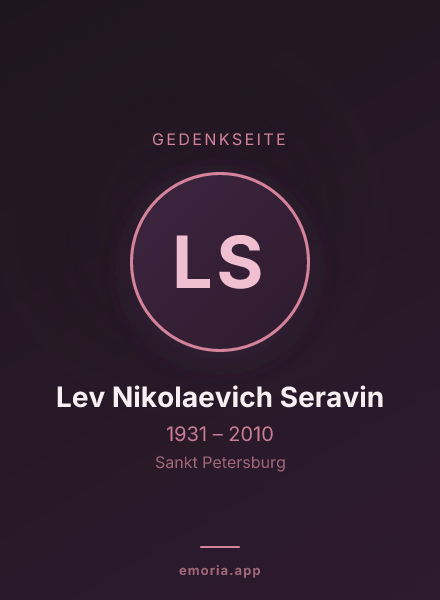 Gedenkportrait von Lev Nikolaevich Seravin