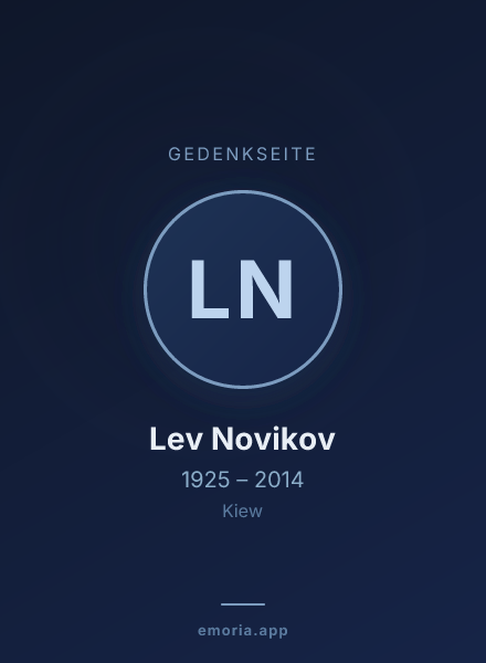 Gedenkportrait von Lev Novikov