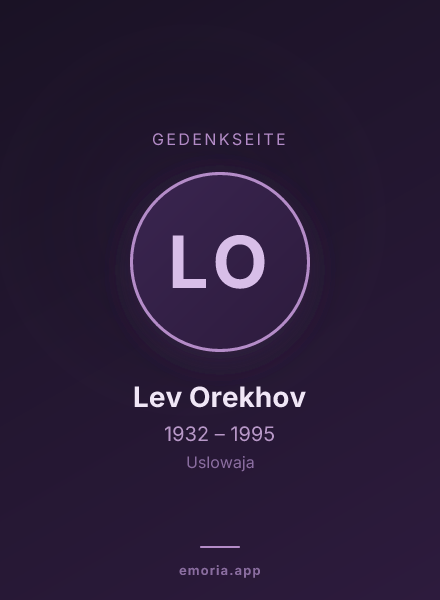 Gedenkportrait von Lev Orekhov