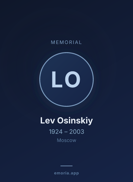 Memorial portrait of Lev Osinskiy