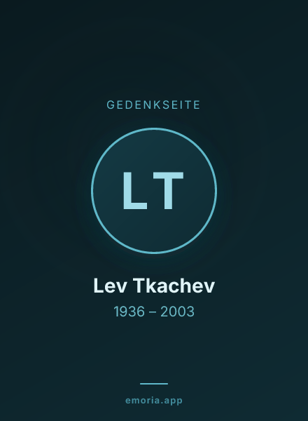 Gedenkportrait von Lev Tkachev