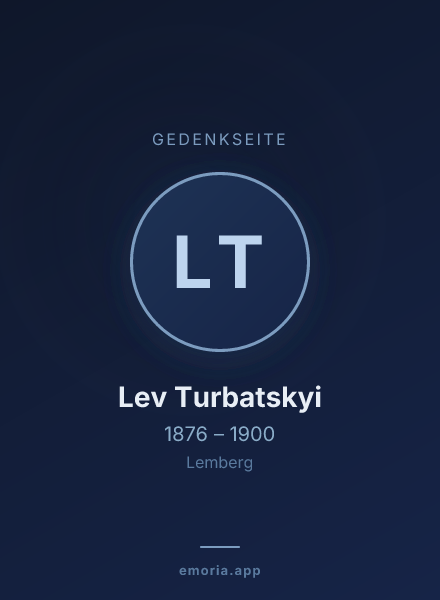 Gedenkportrait von Lev Turbatskyi