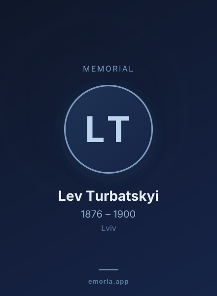 Memorial portrait of Lev Turbatskyi