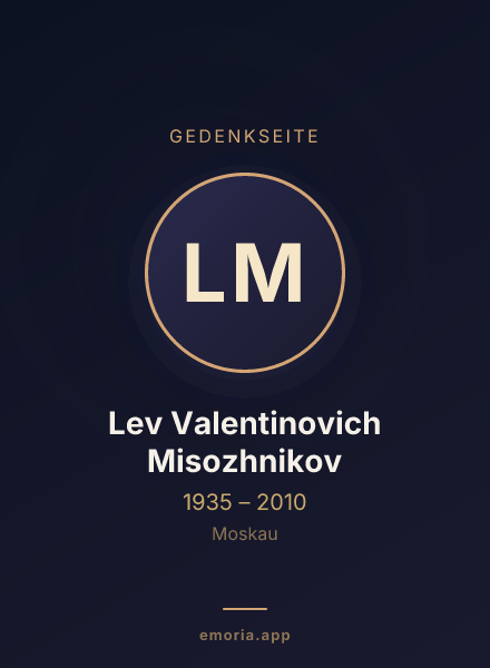 Gedenkportrait von Lev Valentinovich Misozhnikov