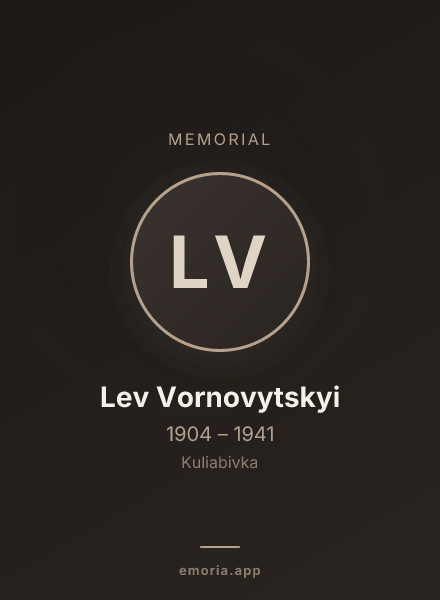 Memorial portrait of Lev Vornovytskyi