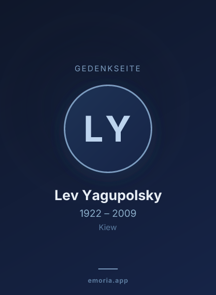 Gedenkportrait von Lev Yagupolsky