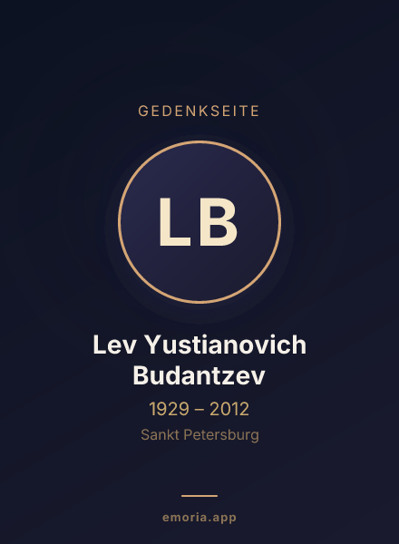 Gedenkportrait von Lev Yustianovich Budantzev