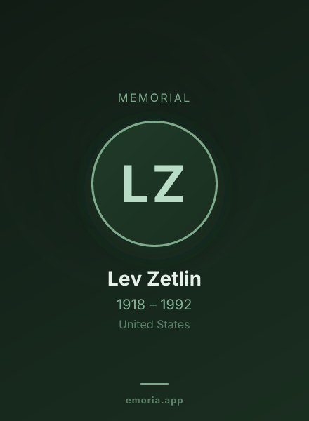 Memorial portrait of Lev Zetlin