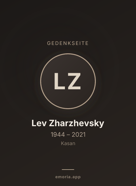 Gedenkportrait von Lev Zharzhevsky