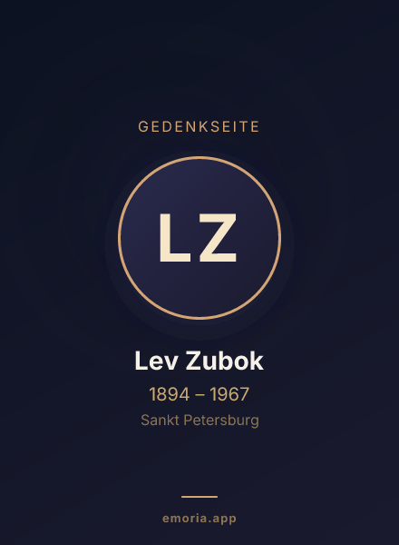 Gedenkportrait von Lev Zubok
