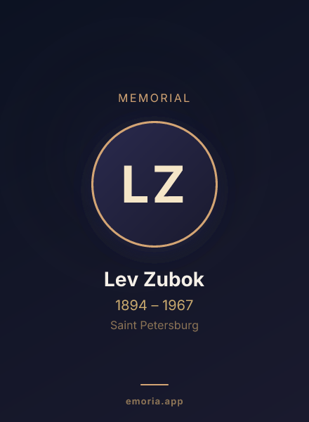 Memorial portrait of Lev Zubok