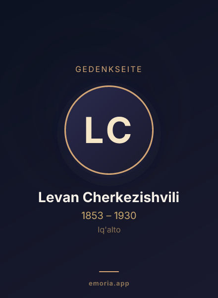Gedenkportrait von Levan Cherkezishvili