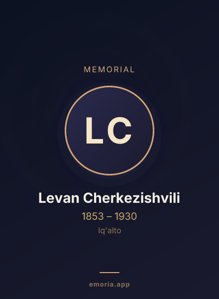 Memorial portrait of Levan Cherkezishvili