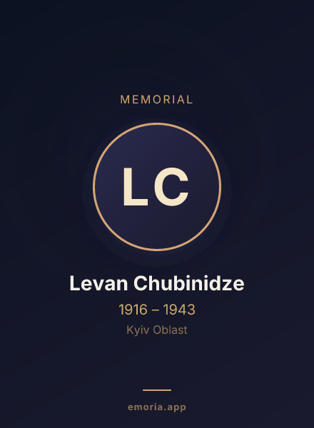 Memorial portrait of Levan Chubinidze