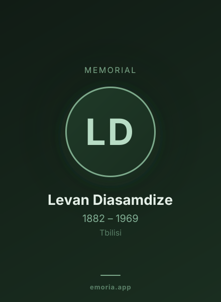 Memorial portrait of Levan Diasamdize