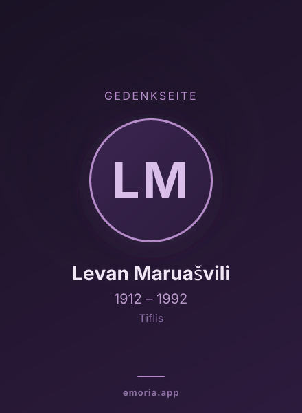 Gedenkportrait von Levan Maruašvili