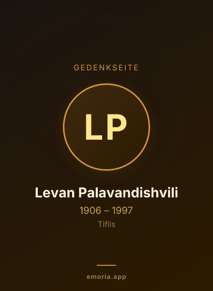 Gedenkportrait von Levan Palavandishvili