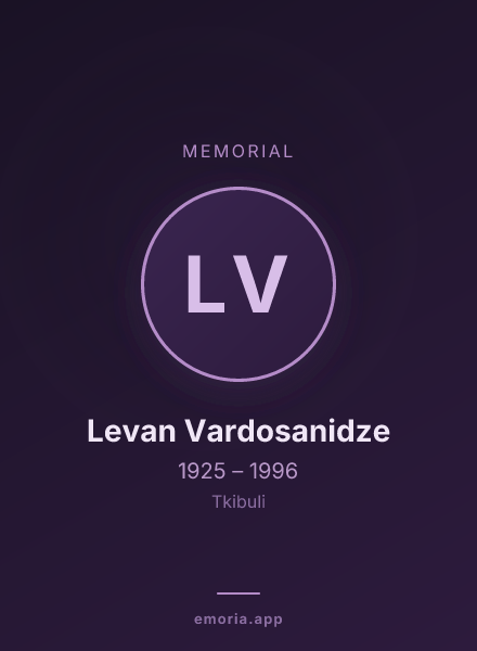 Memorial portrait of Levan Vardosanidze
