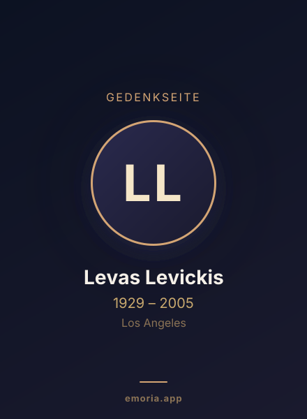 Gedenkportrait von Levas Levickis