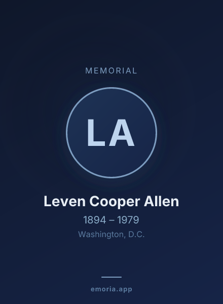 Memorial portrait of Leven Cooper Allen