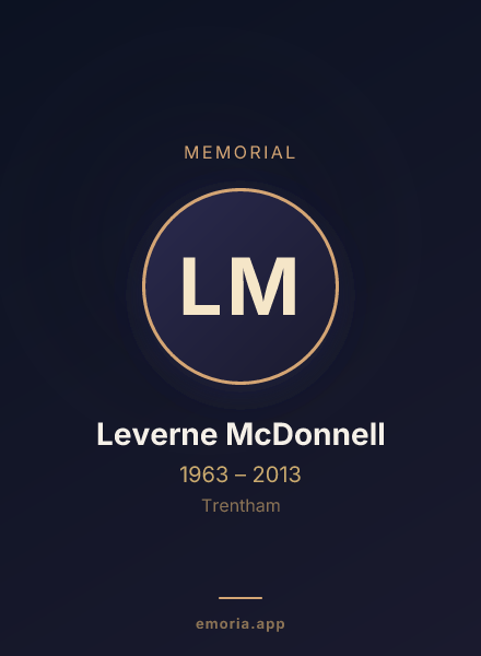 Memorial portrait of Leverne McDonnell
