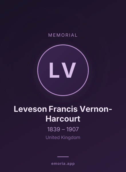 Memorial portrait of Leveson Francis Vernon-Harcourt