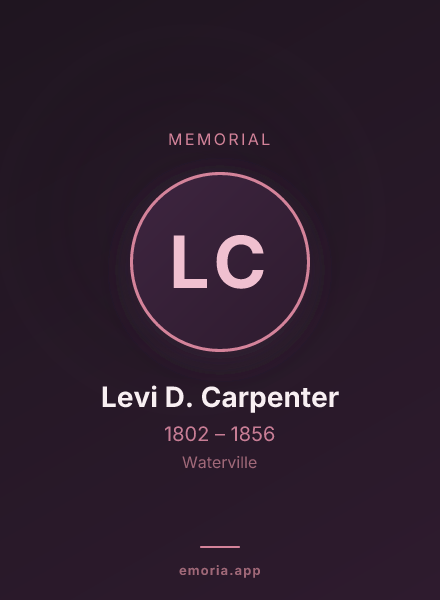 Memorial portrait of Levi D. Carpenter