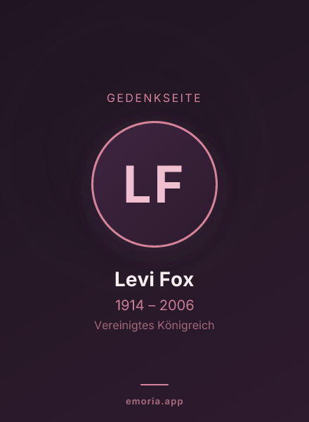 Gedenkportrait von Levi Fox