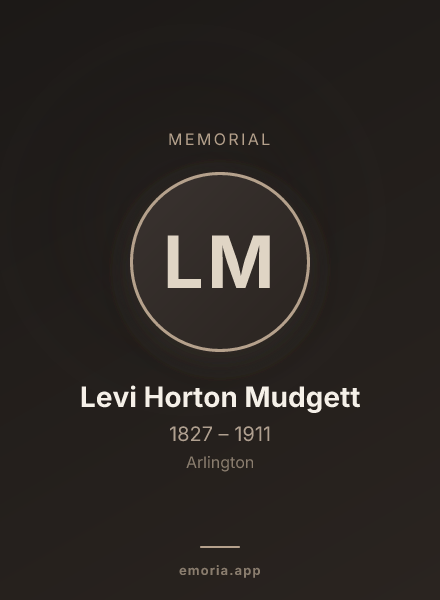 Memorial portrait of Levi Horton Mudgett