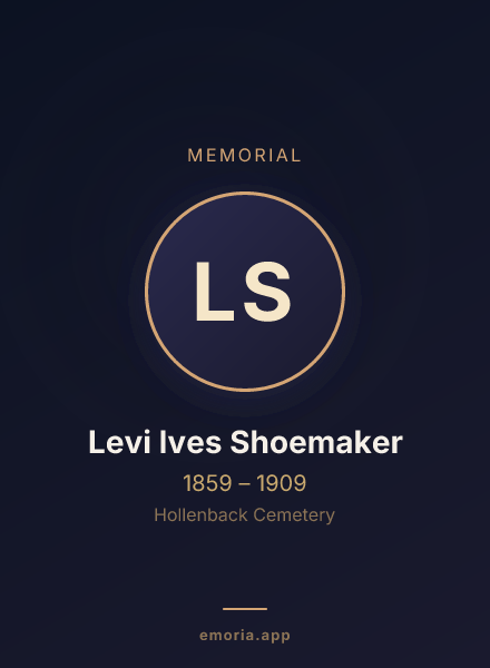 Memorial portrait of Levi Ives Shoemaker