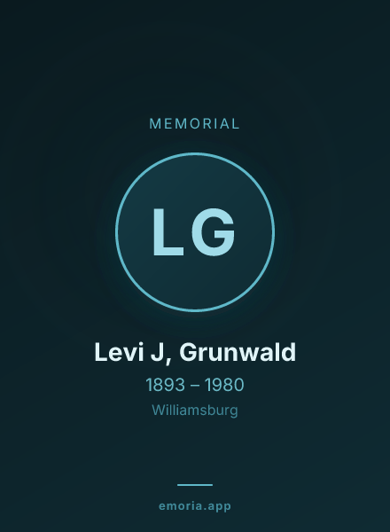 Memorial portrait of Levi J, Grunwald
