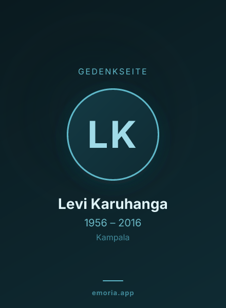 Gedenkportrait von Levi Karuhanga