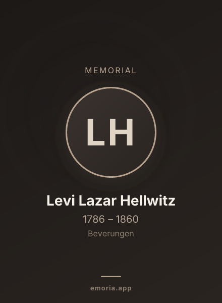 Memorial portrait of Levi Lazar Hellwitz